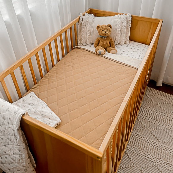 Camel Cream Crib Coverlet Snuggly Jacks