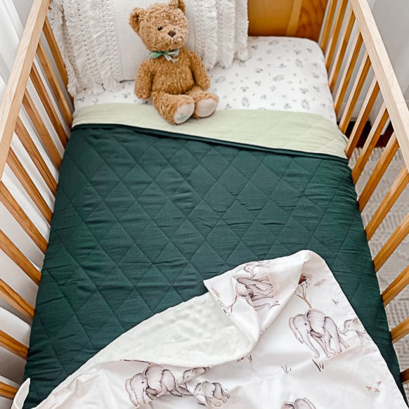 Forest Sage Crib Coverlet