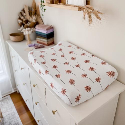 Summer Storm Organic Cotton Bassinet Sheet / Change Mat Cover