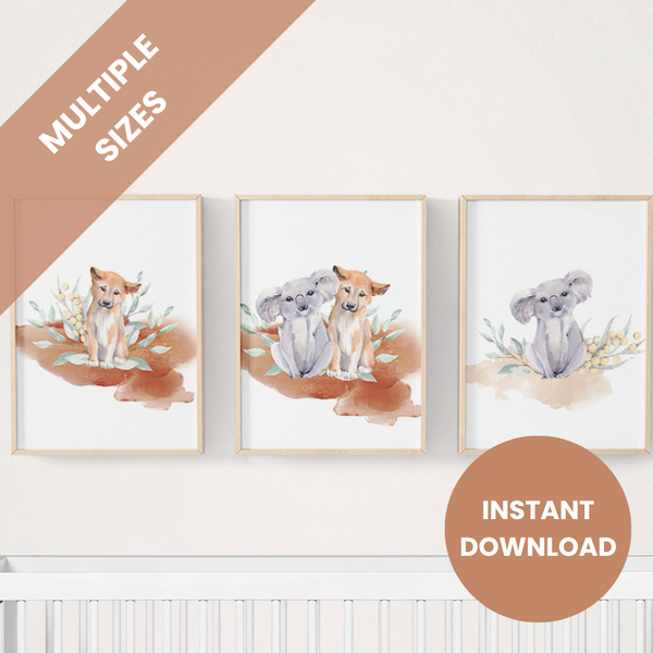 Little Aussie Set 3 Pack  Printable Wall Art