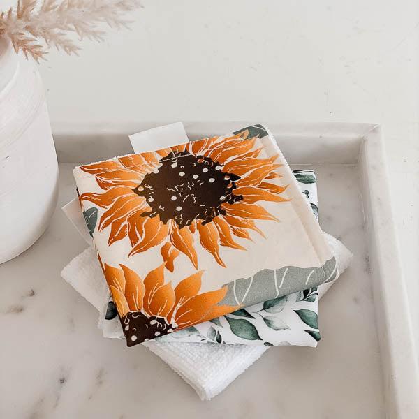 Sunflowers Baby Bath Wash Cloth