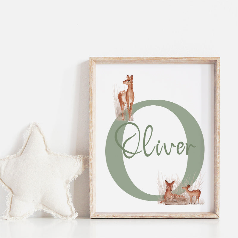Fawn Custom Name Personalized Printable Wall Art