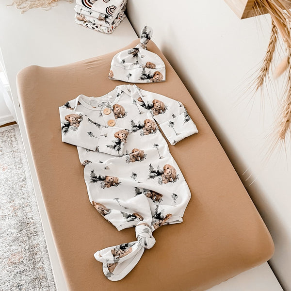 Grizzly Newborn Knotted Gown