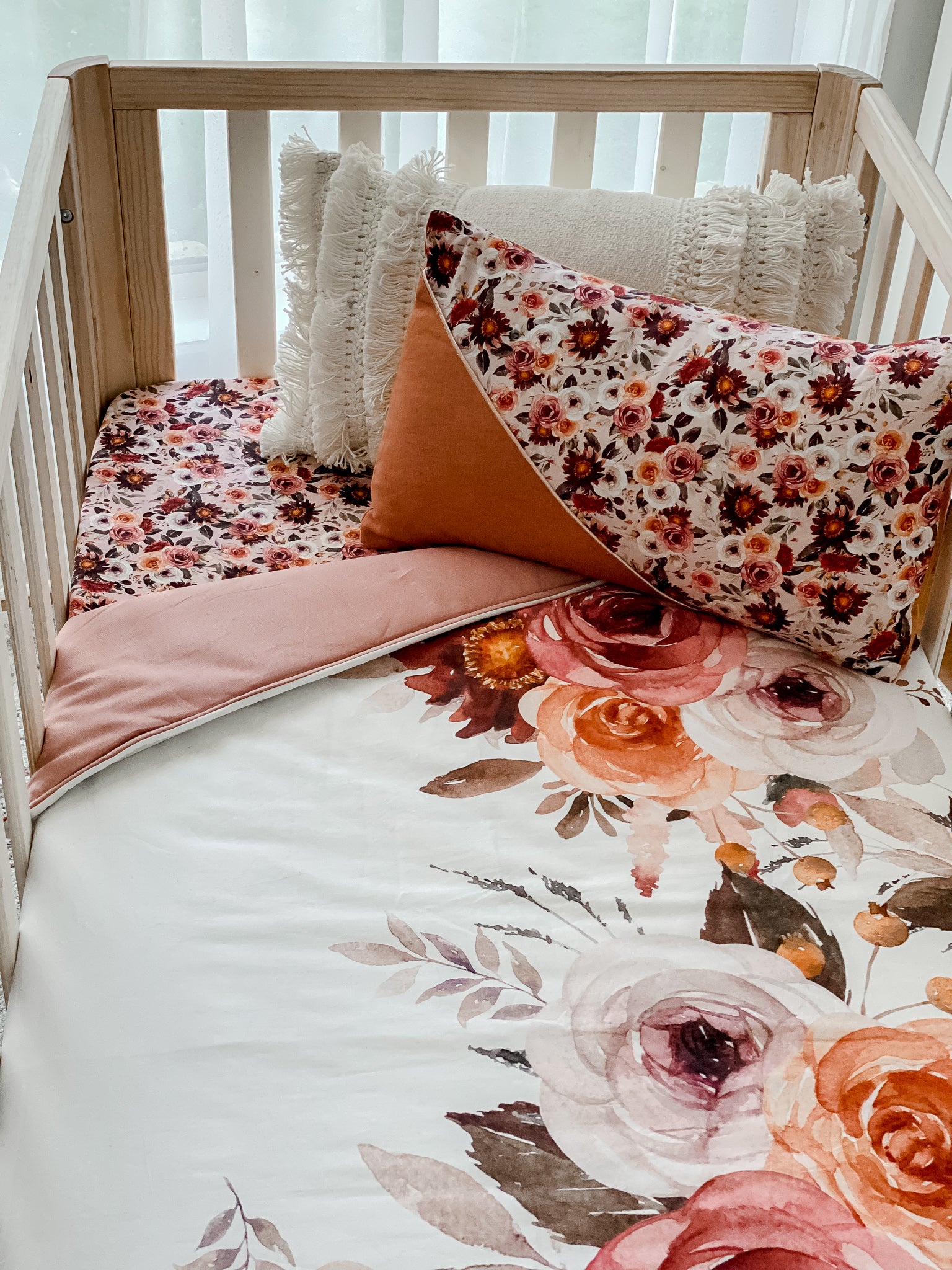 Nursery bedding essential: floral crib quilt