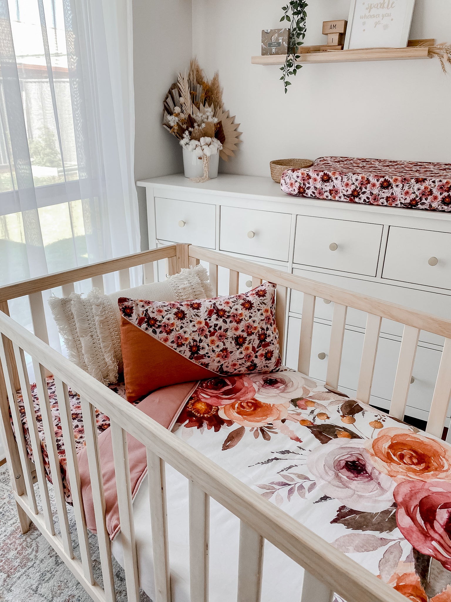 Soft and cozy crib quilt for nursery decor