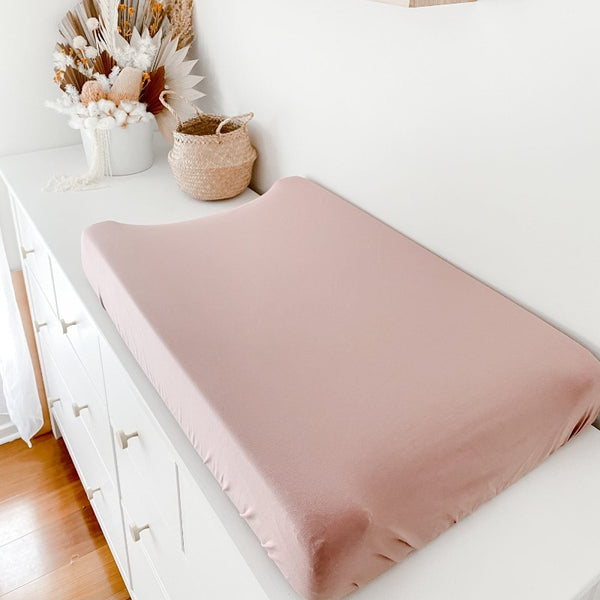 Dusty Mauve Bassinet Sheet / Change Mat Cover