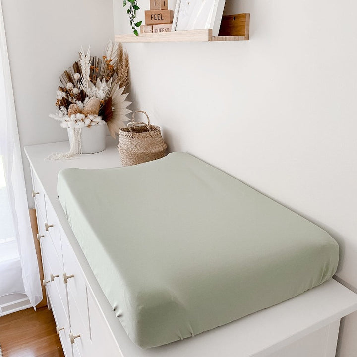 Sage Bassinet Sheet / Change Mat Cover