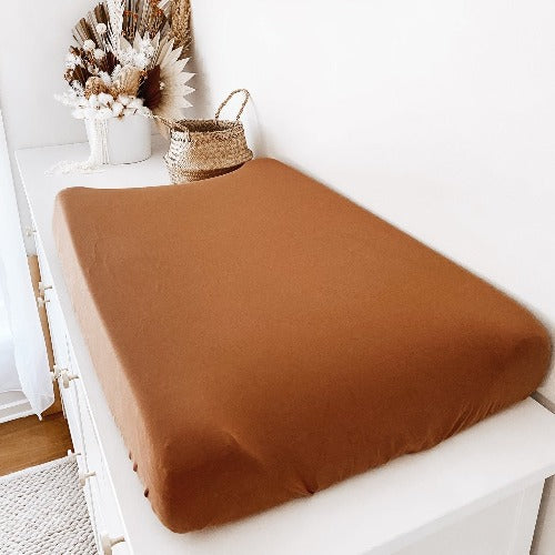 Cinnamon Bassinet Sheet / Change Mat Cover