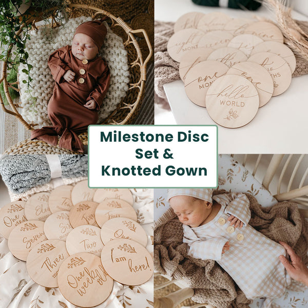 Milestone Disk & Knotted Gown Sets