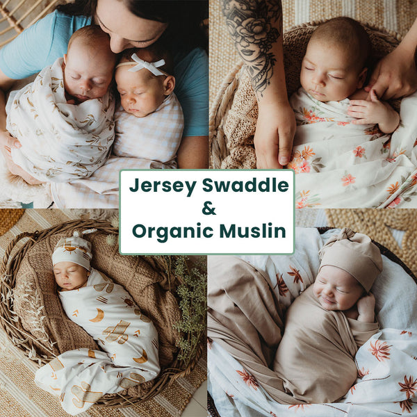 Organic Muslin Swaddle Wrap & Jersey Swaddle Wrap