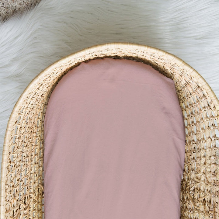 Dusty Mauve Bassinet Sheet / Change Mat Cover