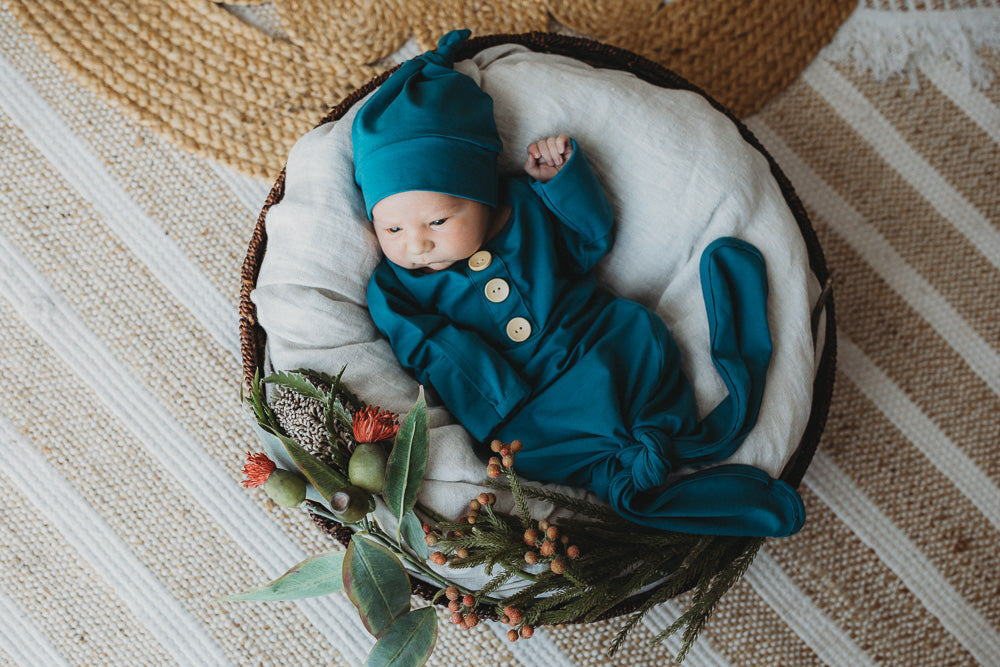 Harbour Blue Newborn Knotted Gown